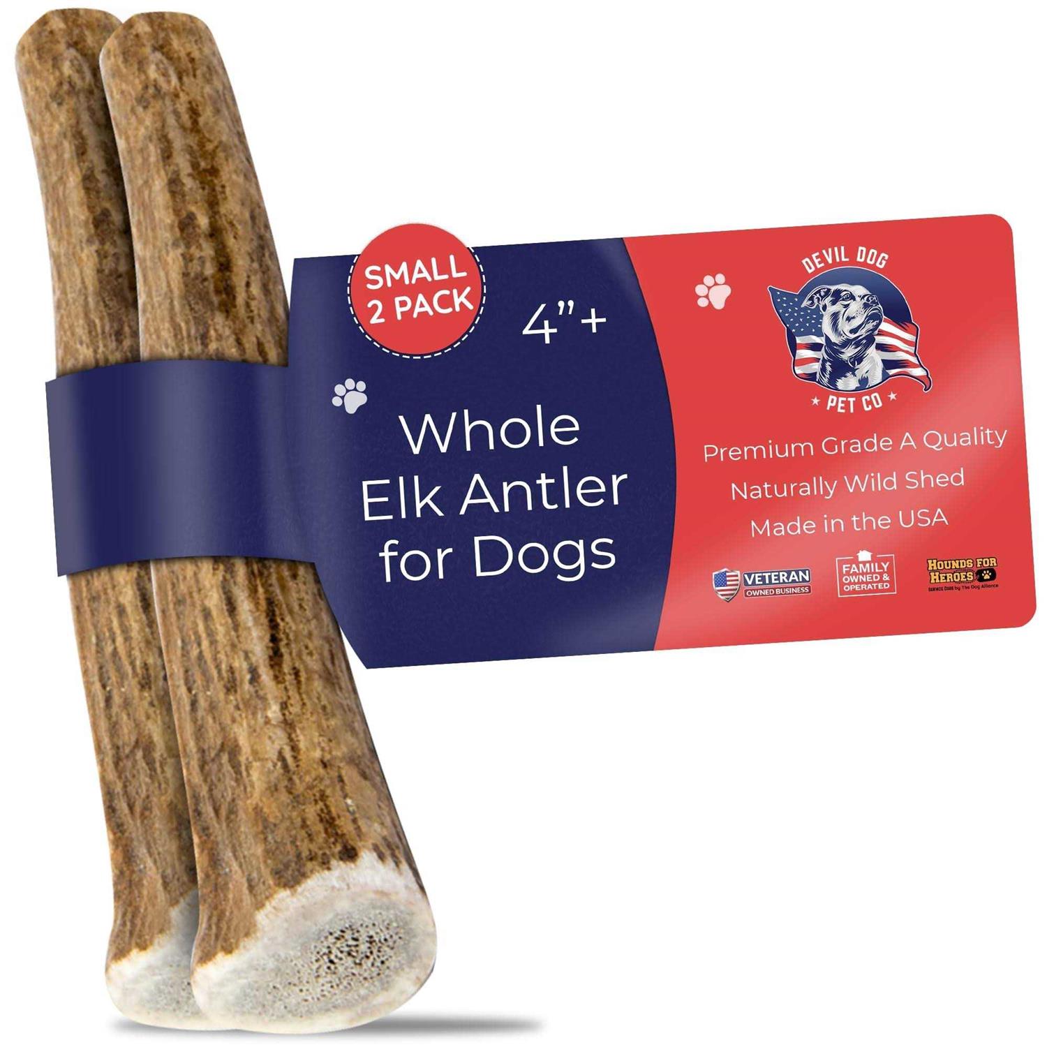 Devil Dog Pet Co Antler Dog Chew Premium Elk Antlers for Dogs Long Lasting Dog Bones for Aggressive Chewers - Healthber