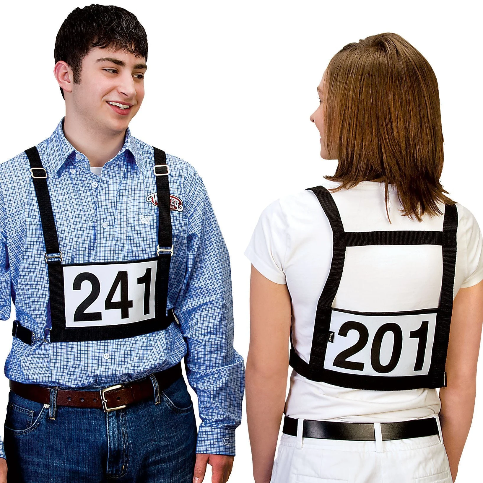 Exhibitor Number Harness, Black - Healthber