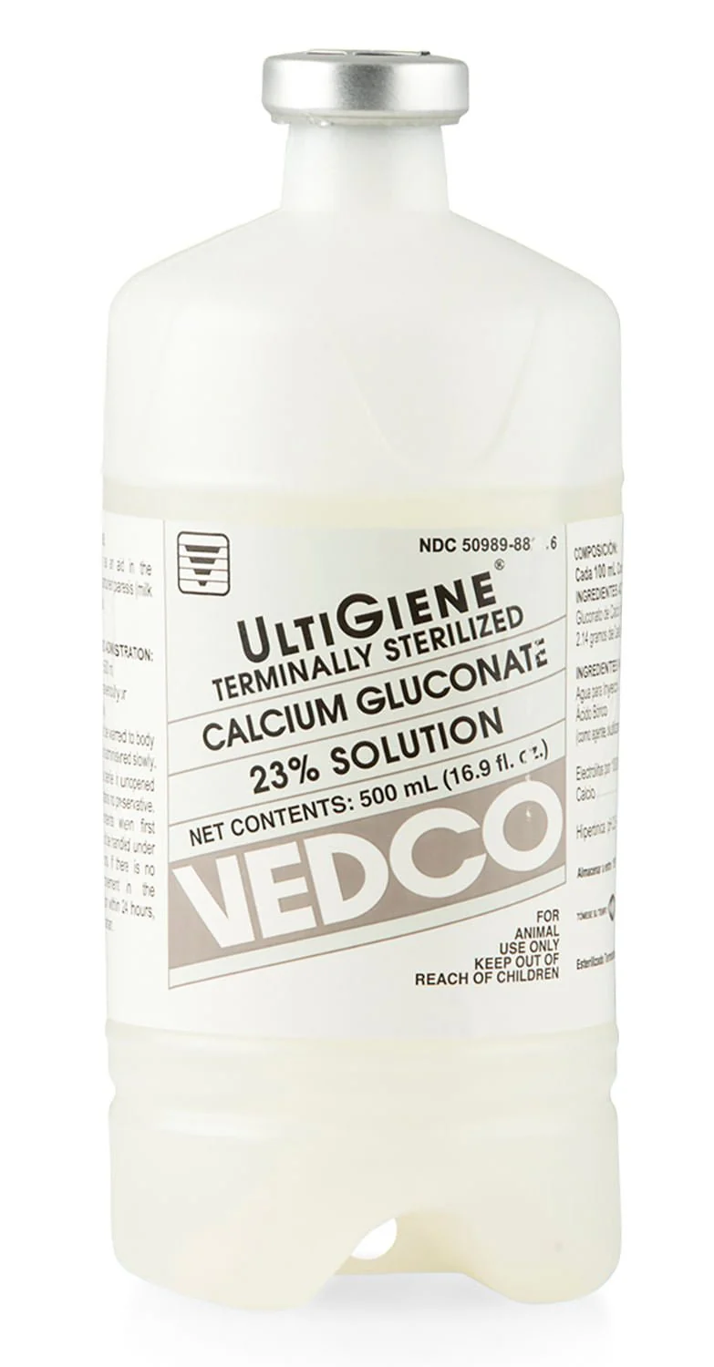 Calcium Gluconate 23% Solution, 500 mL - Healthber