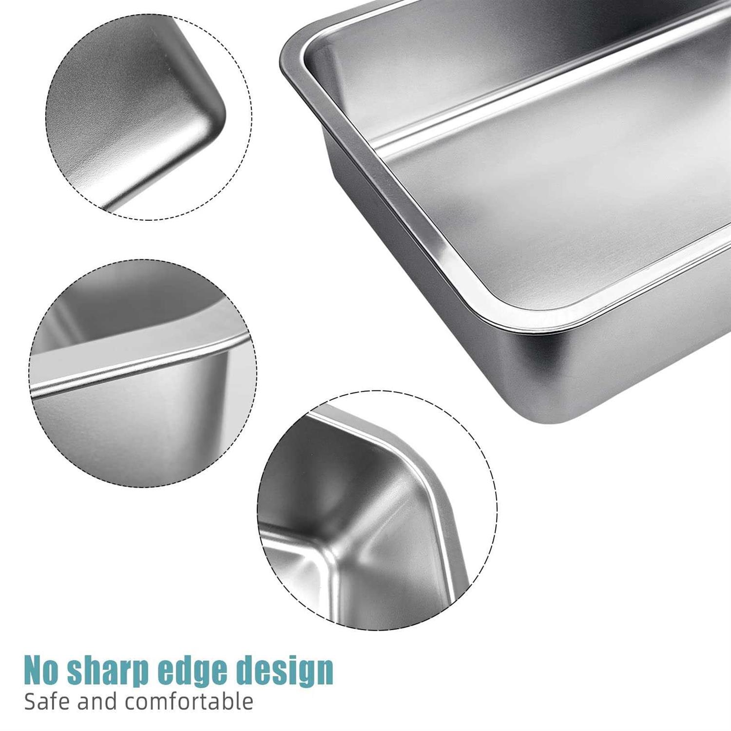 Stainless Steel Cats Litter Box 4 Height Litter Box for Small Animals - Healthber