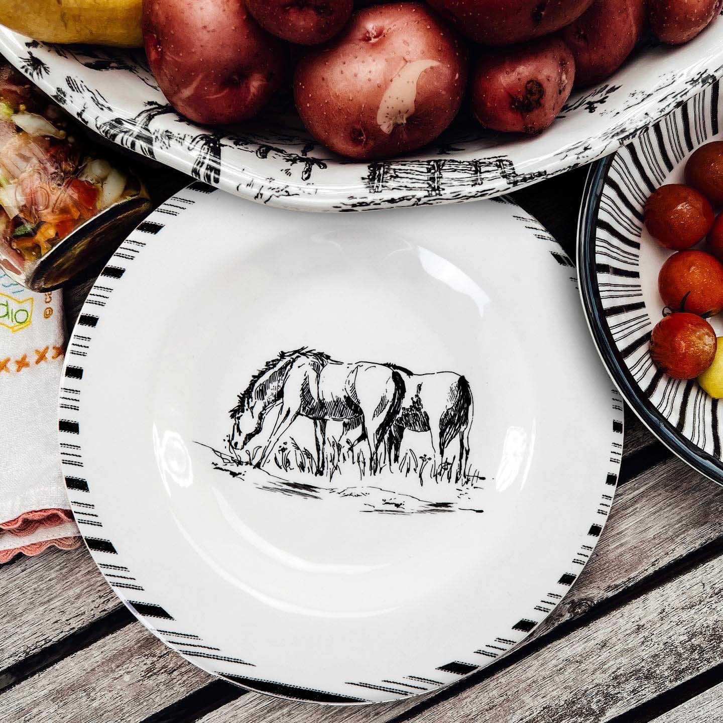 Ranch Life Melamine Salad Plate, 4 Piece - Healthber