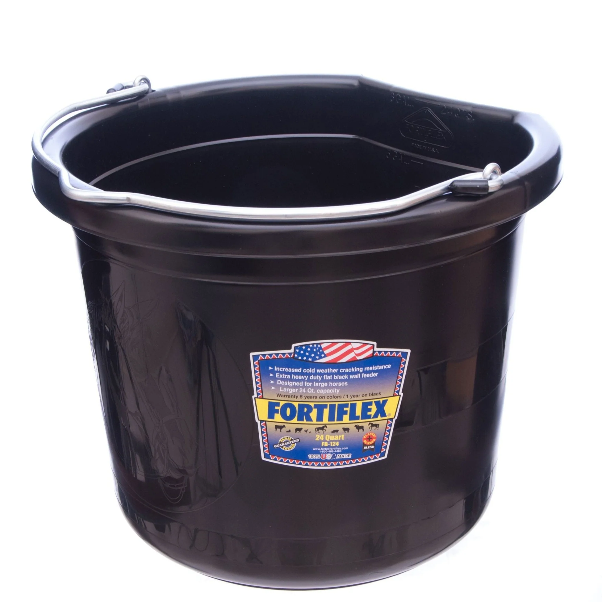 Fortiflex Flatback Buckets, Black - Healthber