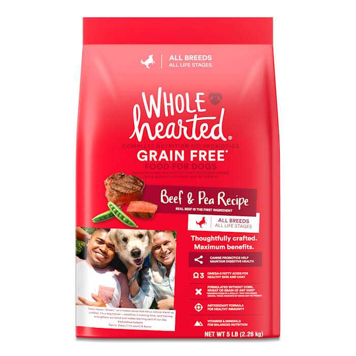 WholeHearted Grain Free All Life Stages Beef & Pea Formula Dry Dog Food - Healthber
