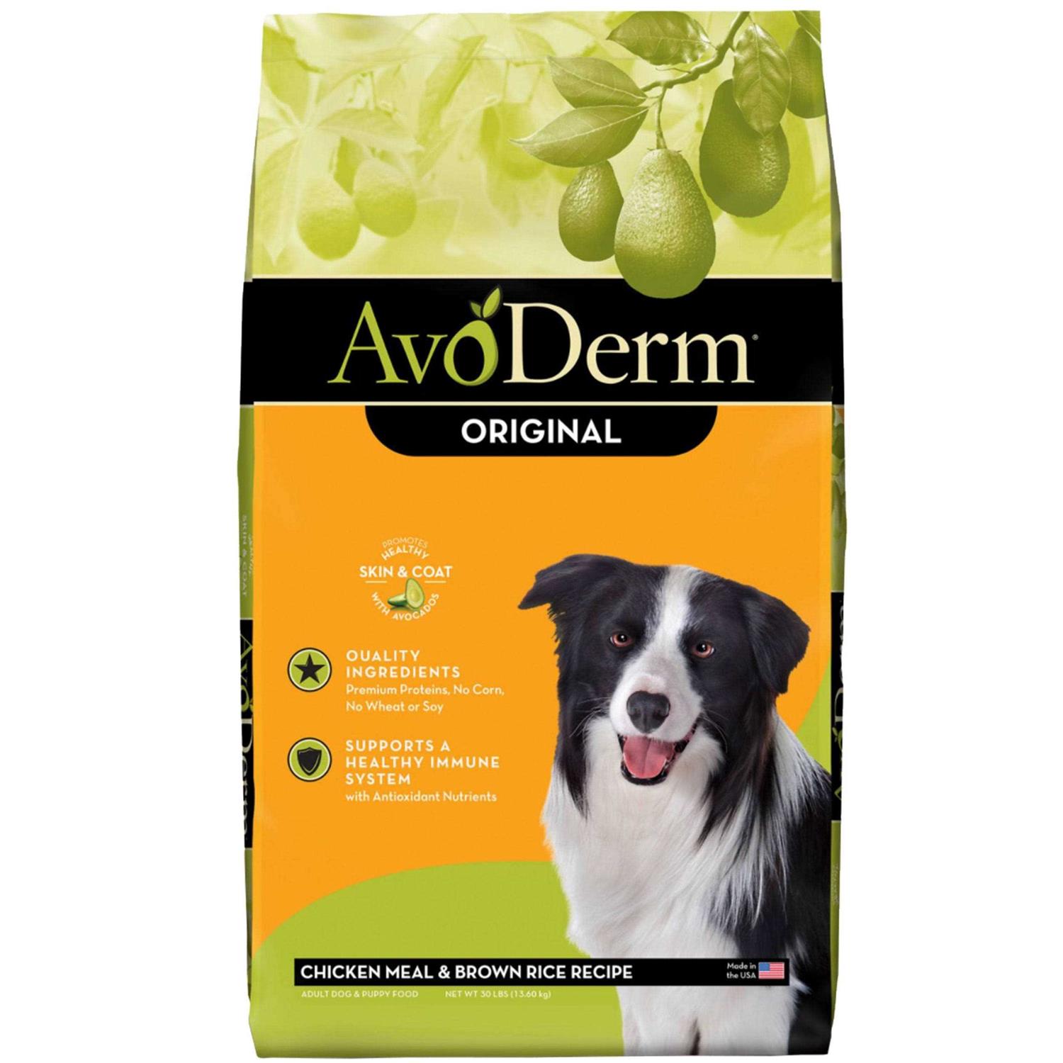 AvoDerm Natural Chicken Meal & Brown Rice Formula Adult Dry Dog Food - Healthber