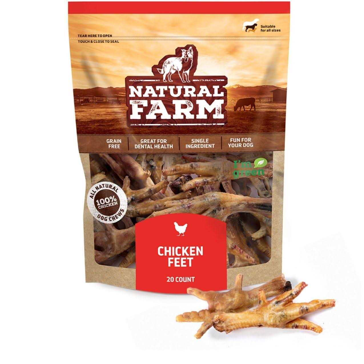 Natural Farm Nail-Free Chicken Feet Dog Treats 100 Free-Range Air Dried Chicken Feet - Healthber
