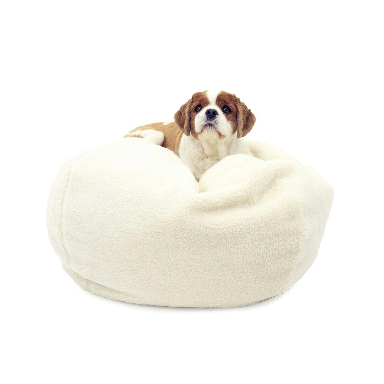 Carolina Pet Sherpa Puff Ball Bed - Healthber