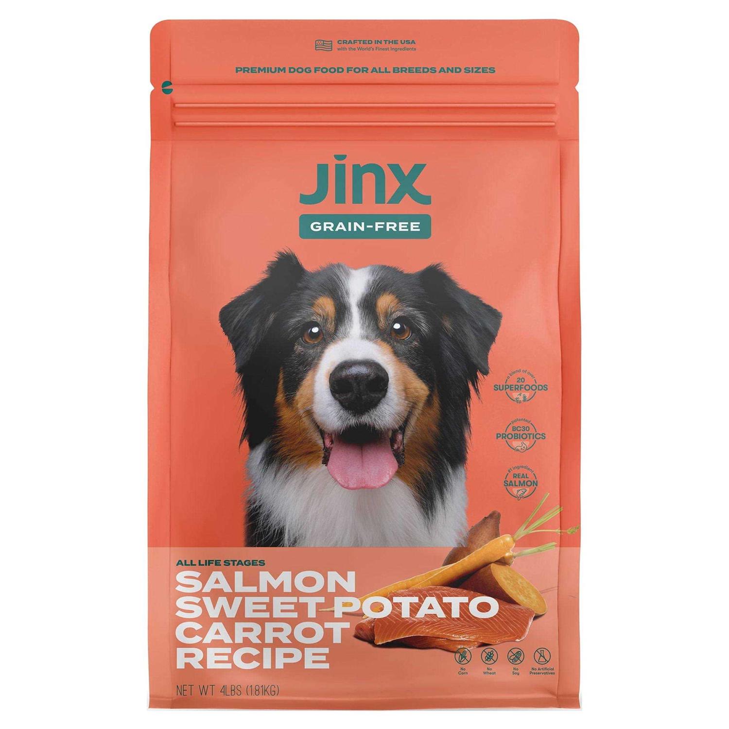 Jinx Salmon Sweet Potato Carrot Grain Free Dog Food - Healthber