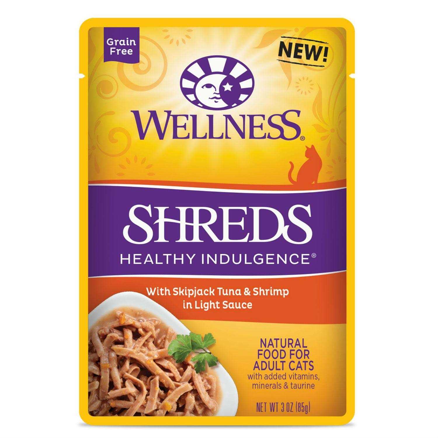 Wellness Healthy Indulgence Shreds Grain Free Wet Cat Food - Healthber