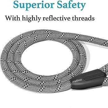 Iyoshop 6 FT Durable Slip Lead Dog Leash with Zipper Pouch, Padded Handle and Highly Reflective Threads - Healthber