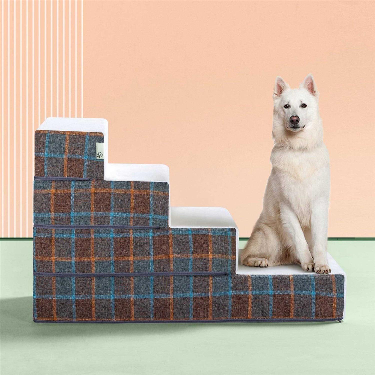 Zinus Blue Pet Stairs - Healthber