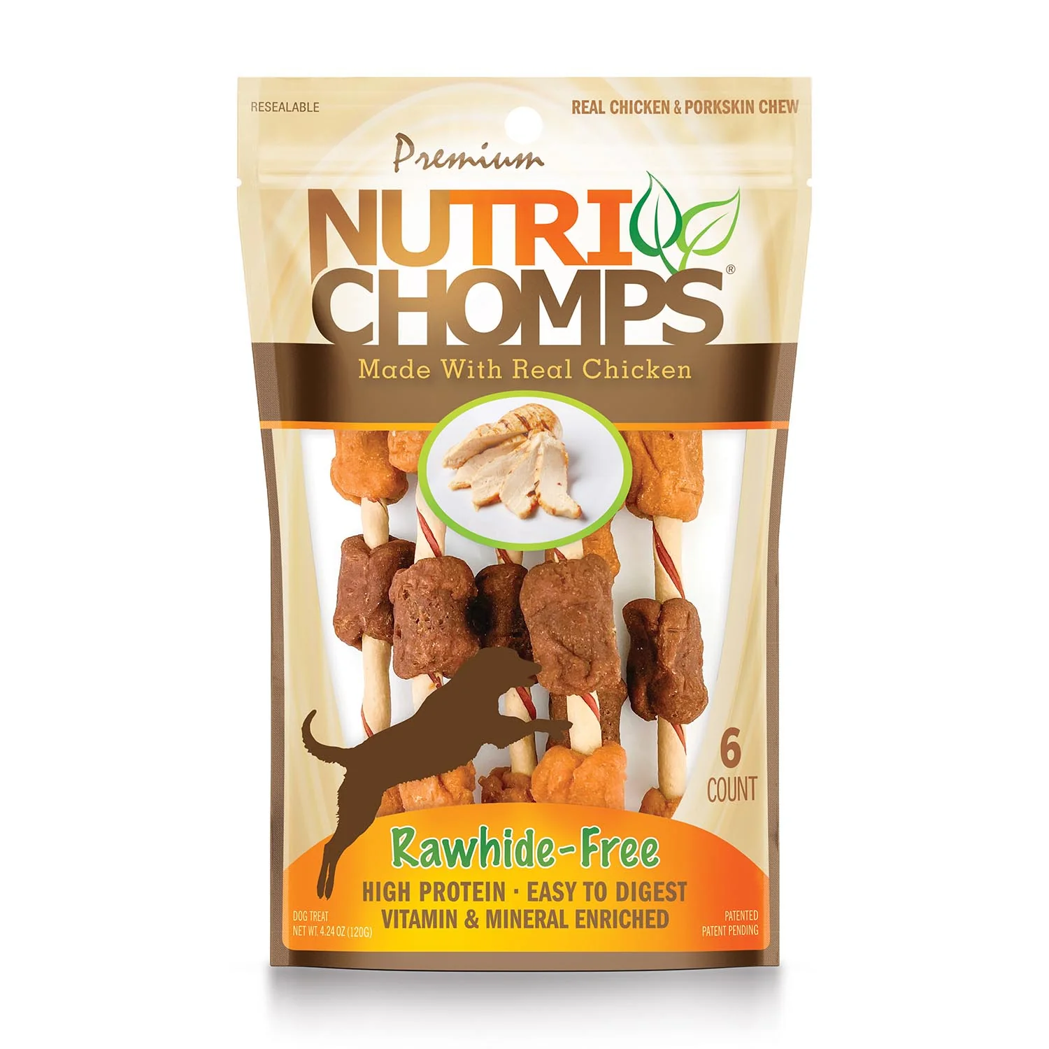 NutriChomps Chicken & Duck Kabob 6ct - Healthber