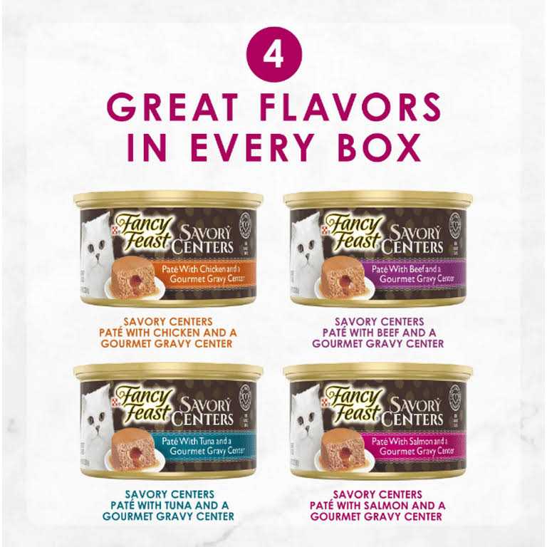 Fancy Feast Savory Centers Wet Cat Food Paté Variety Pack - Healthber