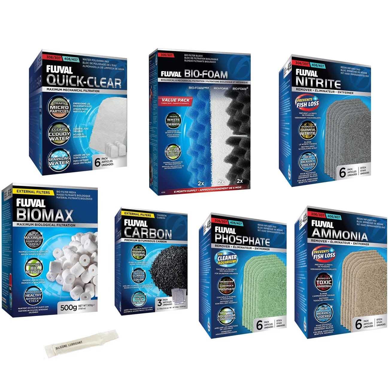 Inland Seas Fluval 306/307 Canister Filter Semi Annual Maintenance Kit Plus Package - Healthber
