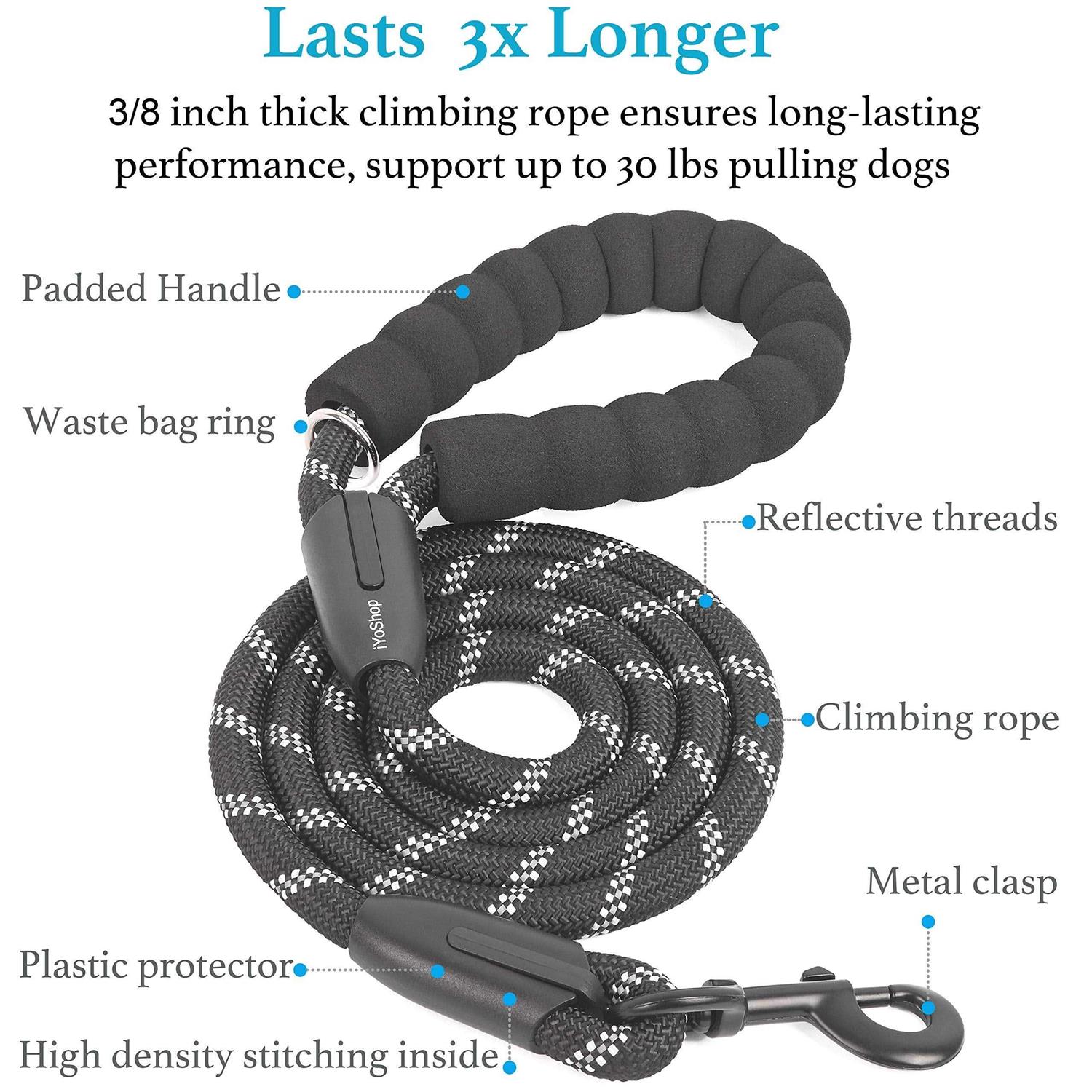 iYoShop Double Dog Leash 360 Swivel No Tangle Dual Dog Walking Leash - Healthber