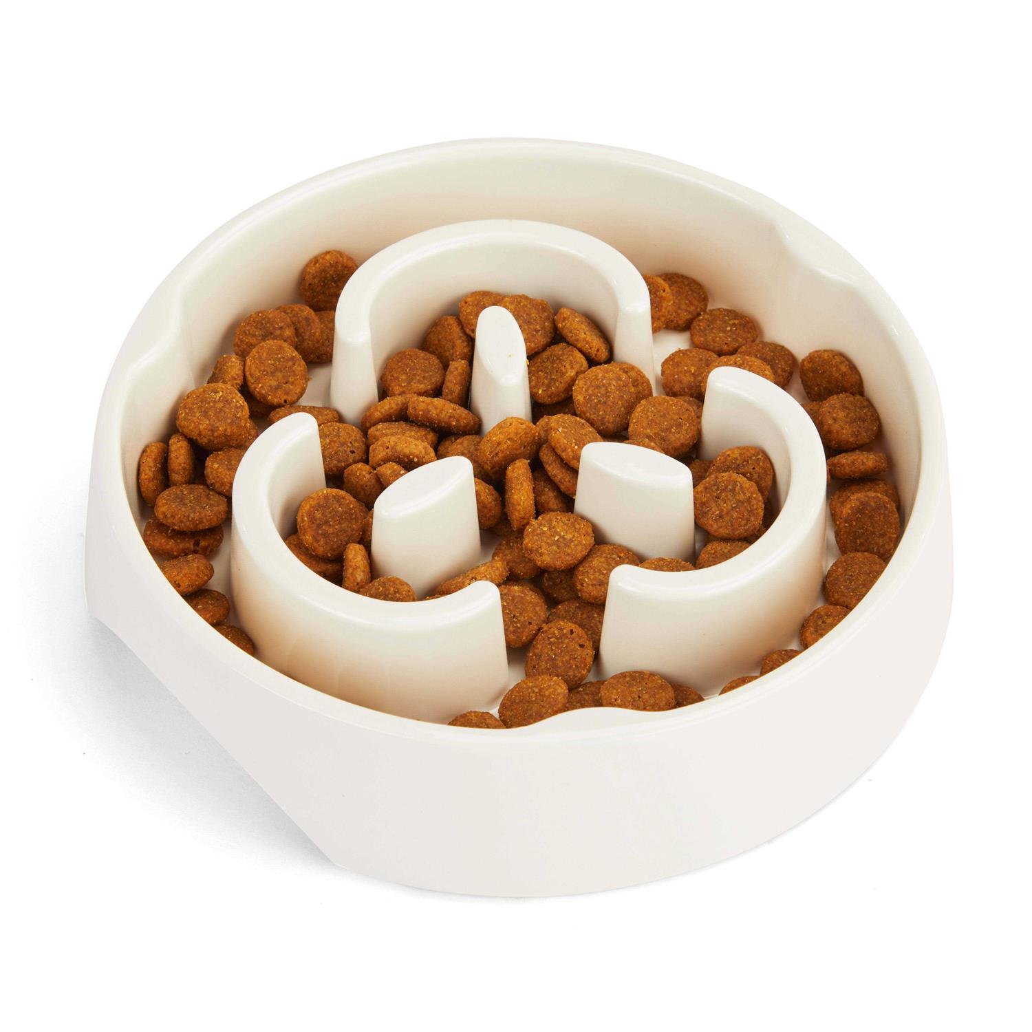 EveryYay Slow 1.6 Cups White Dog Feeder - Healthber