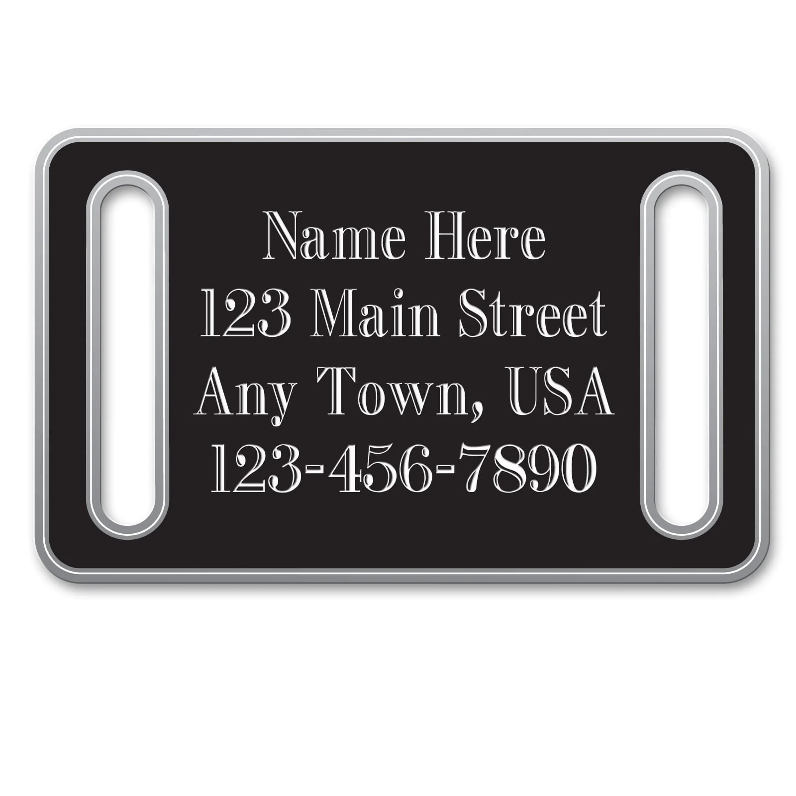 Large Collar Slide-On Custom Personalized Dog Tags - Healthber