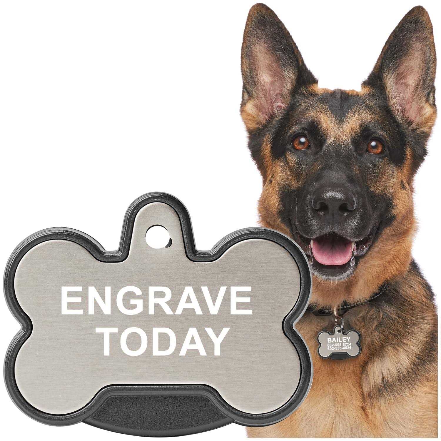 YIP Smart Tag Dog Bone Personalized ID and Tracker - Healthber
