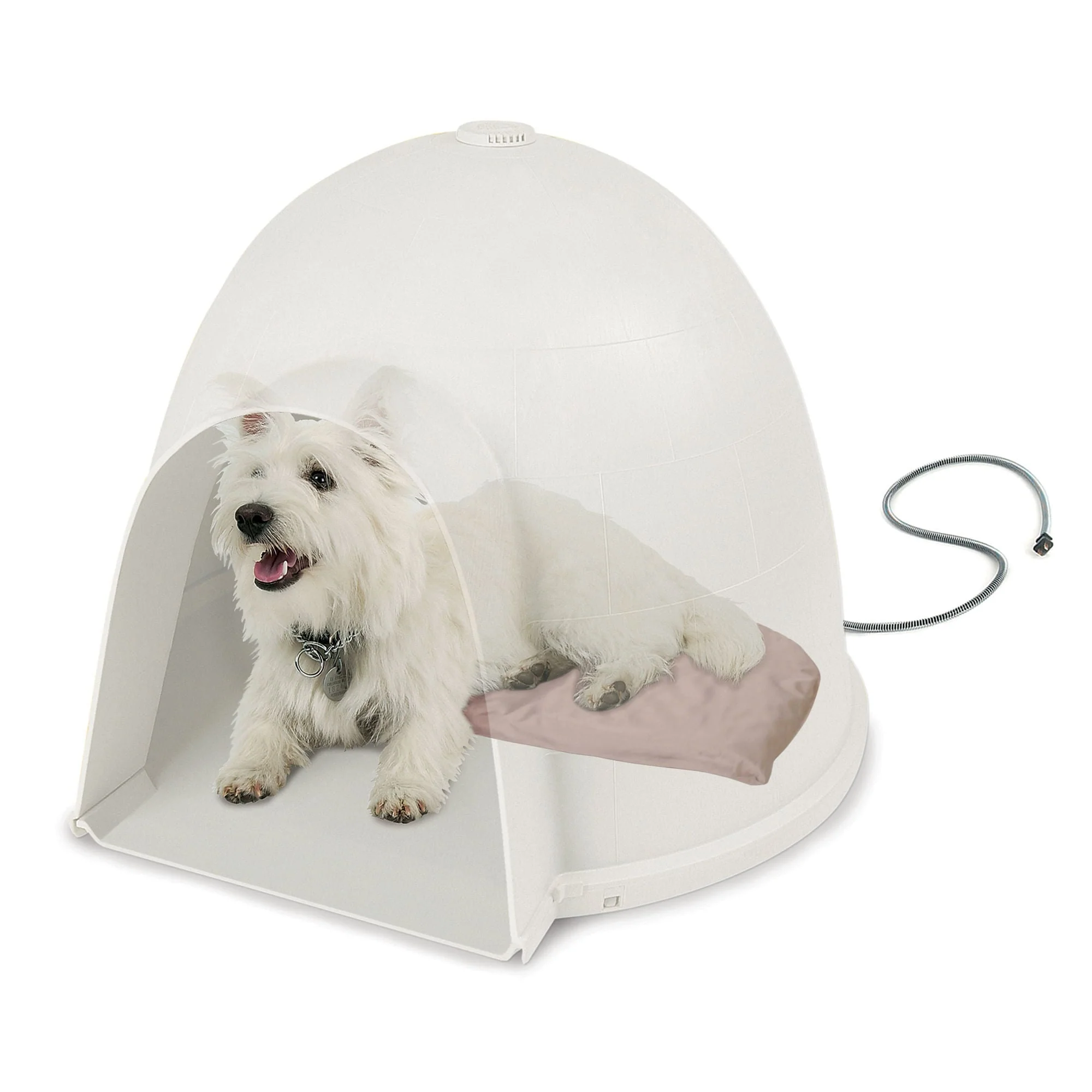 K&H Lectro-Soft Igloo-Style Heated Bed, Tan - Healthber