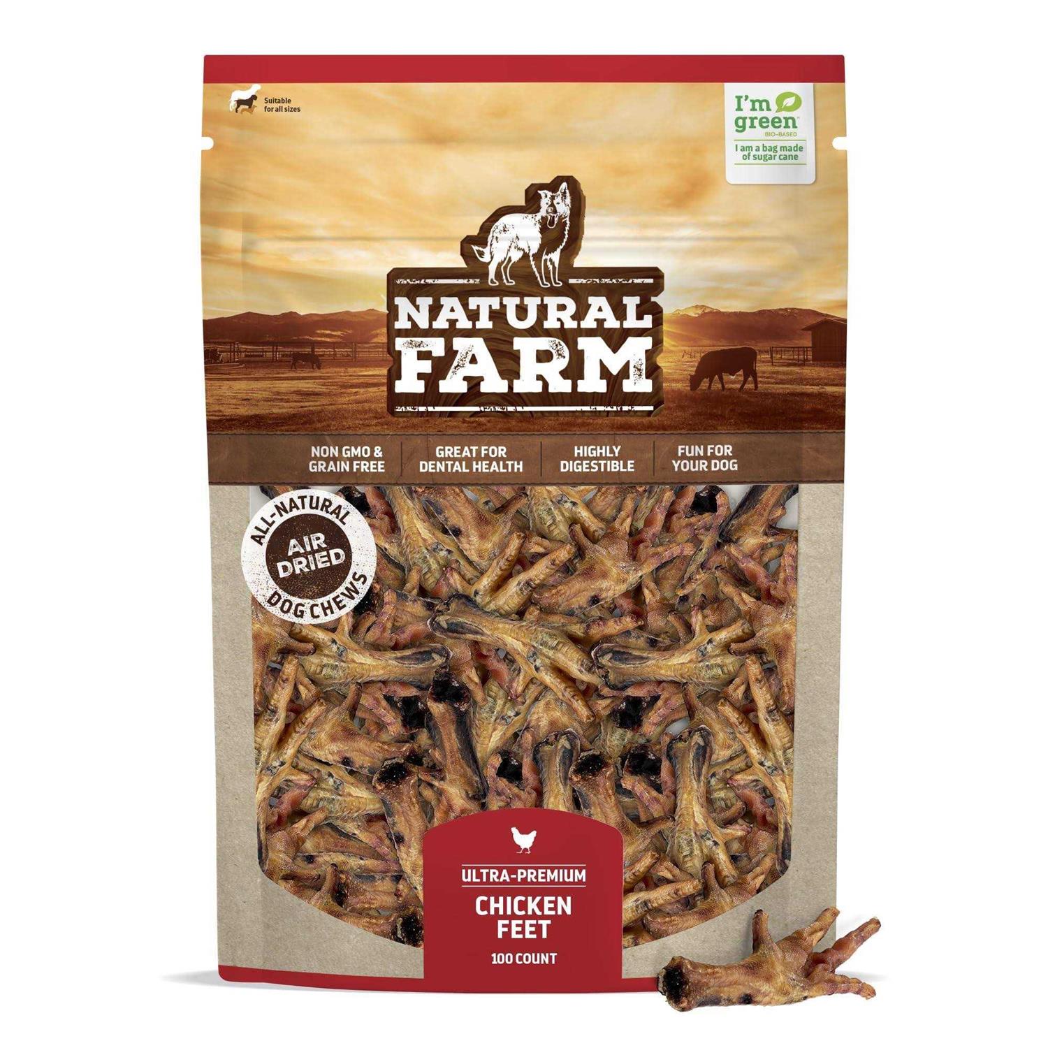 Natural Farm Nail-Free Chicken Feet Dog Treats 100 Free-Range Air Dried Chicken Feet - Healthber