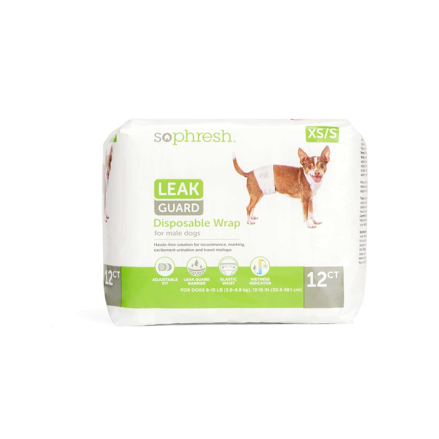 So Phresh Leak Guard Disposable Wrap For Male Dogs - Healthber
