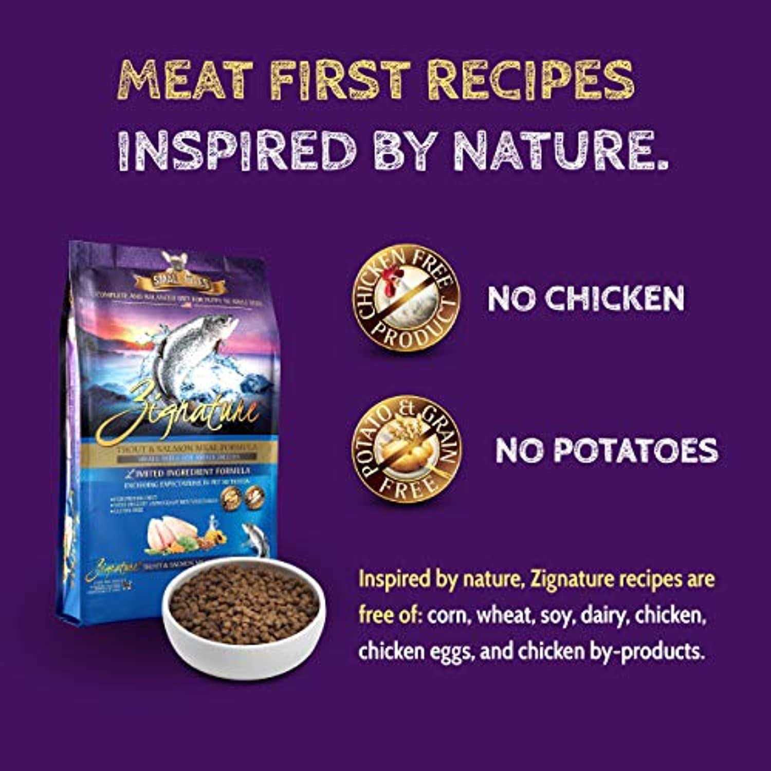 Zignature Dry Dog Food Trout & Salmon Formula Small Bites - Healthber