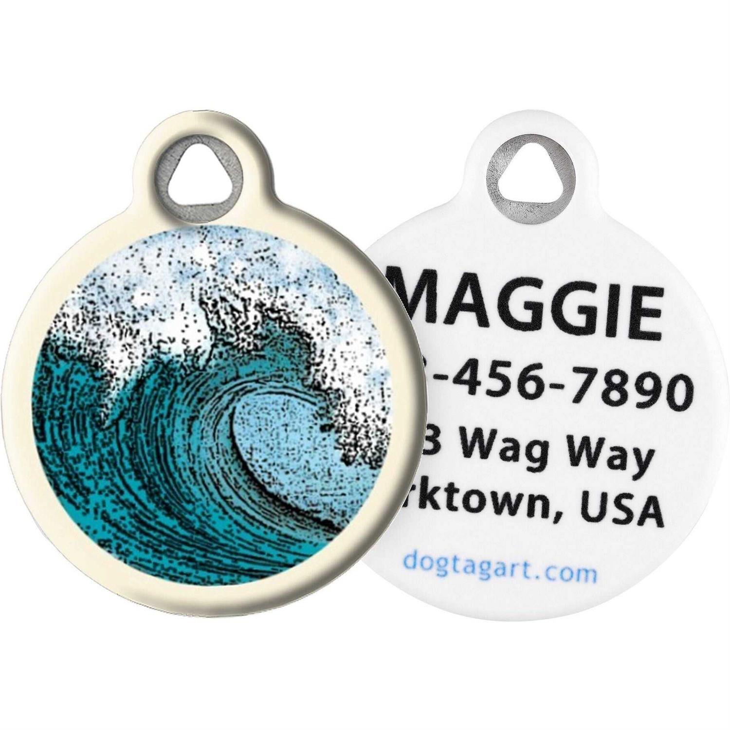 Dog Tag Art Wave Personalized Dog & Cat ID Tag - Healthber