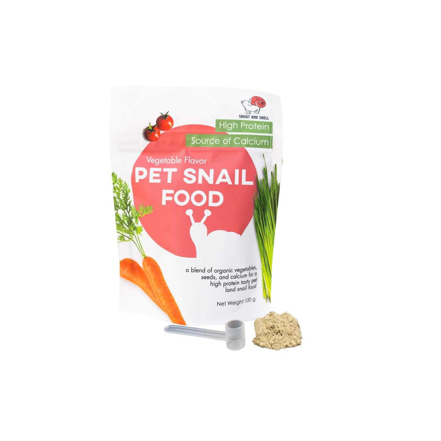 Snout & Shell Vegetable Flavored Pet Land Snail Food Tasty High-Protein - Healthber