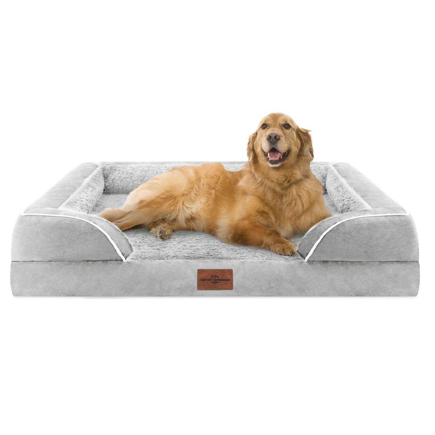 Comfort Expression Jumbo Dog Bed for Extra Large Dogs Waterproof Orthopedic Dog Bed - Healthber