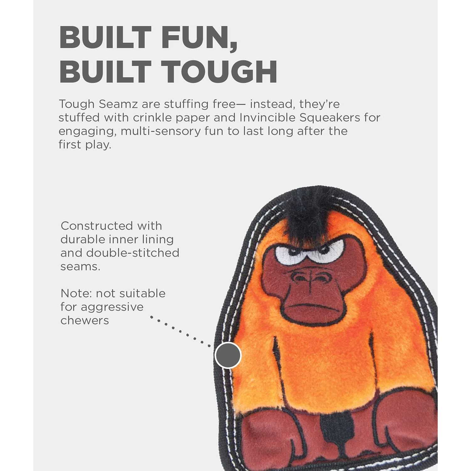 Outward Hound Tough Seamz Dog Toy - Healthber