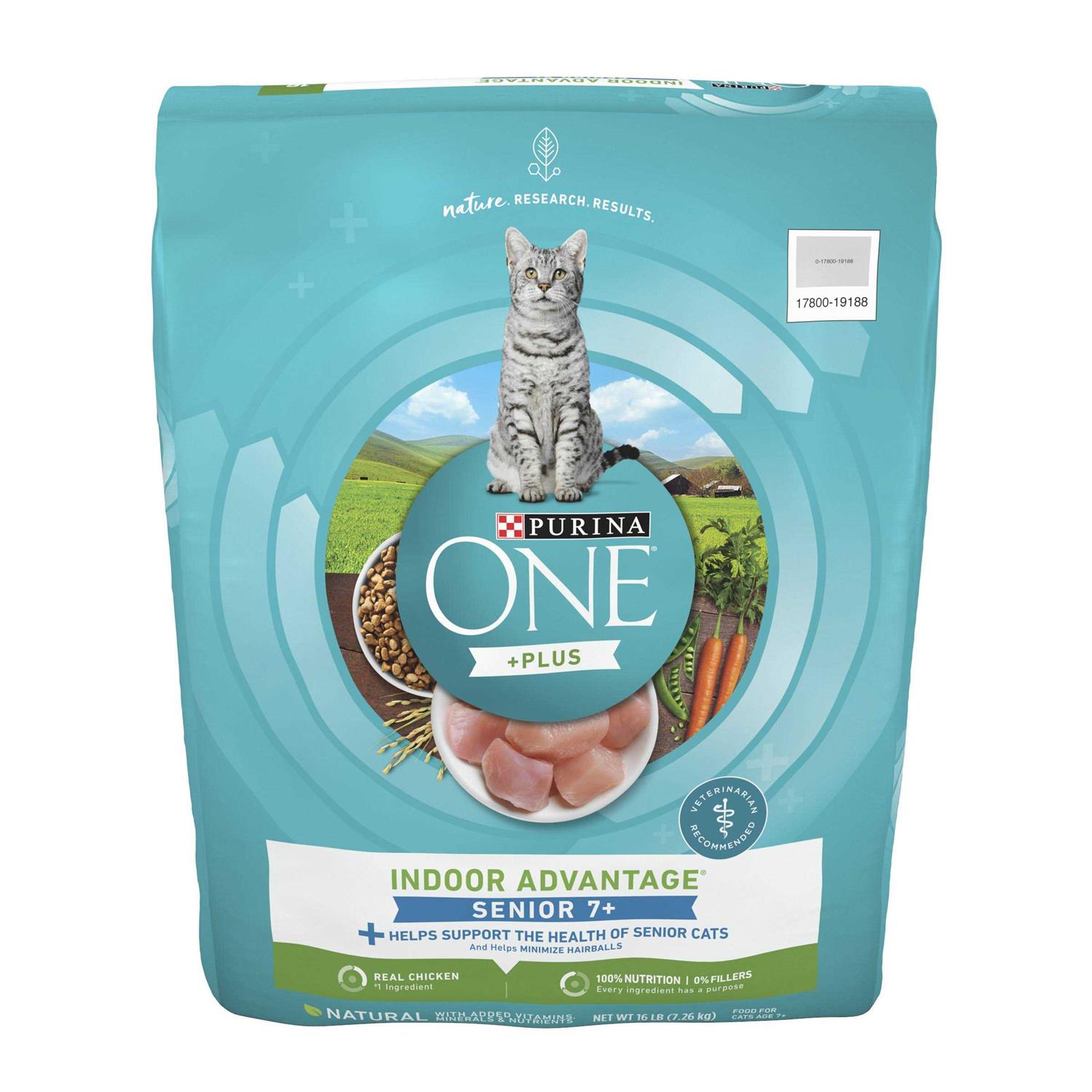 Purina ONE High Protein Natural Senior Dry Cat Food - Healthber