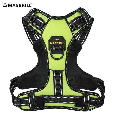 Masbrill Reflective Dog Harness No pull Dog Vest Harness With Handle - Healthber