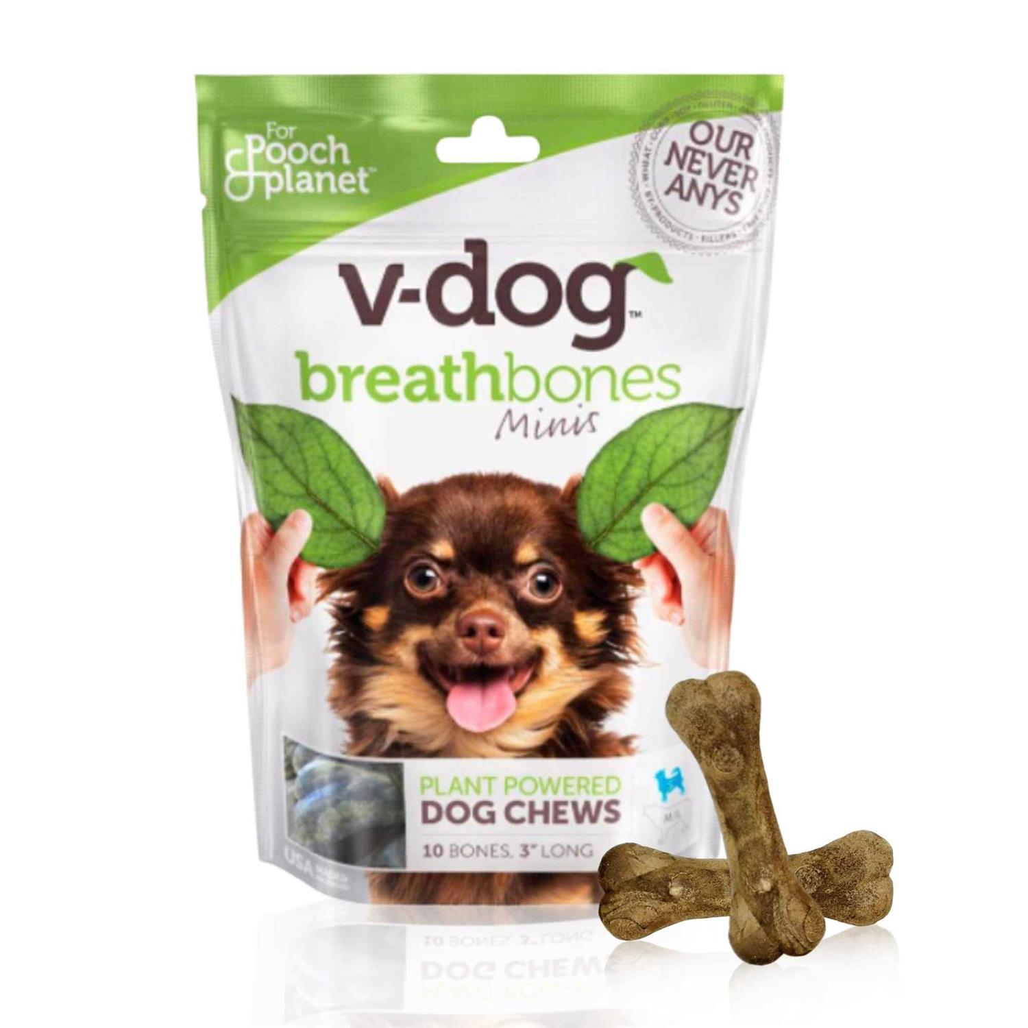 V-dog Breathbones Vegan dog Treats - Healthber