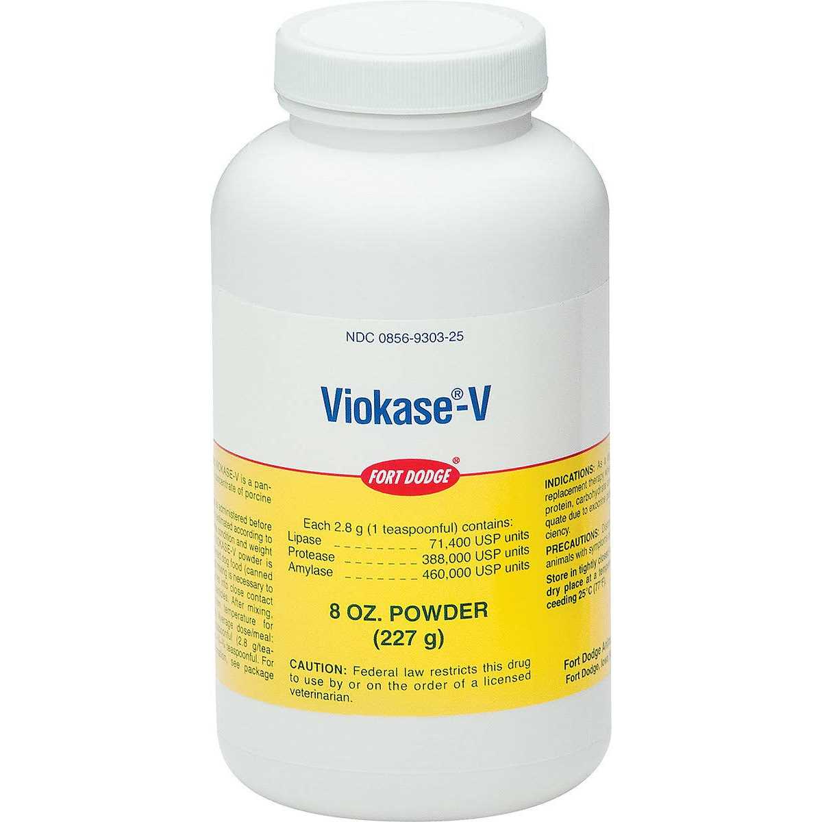 Viokase-V Powder for Dogs & Cats - Healthber