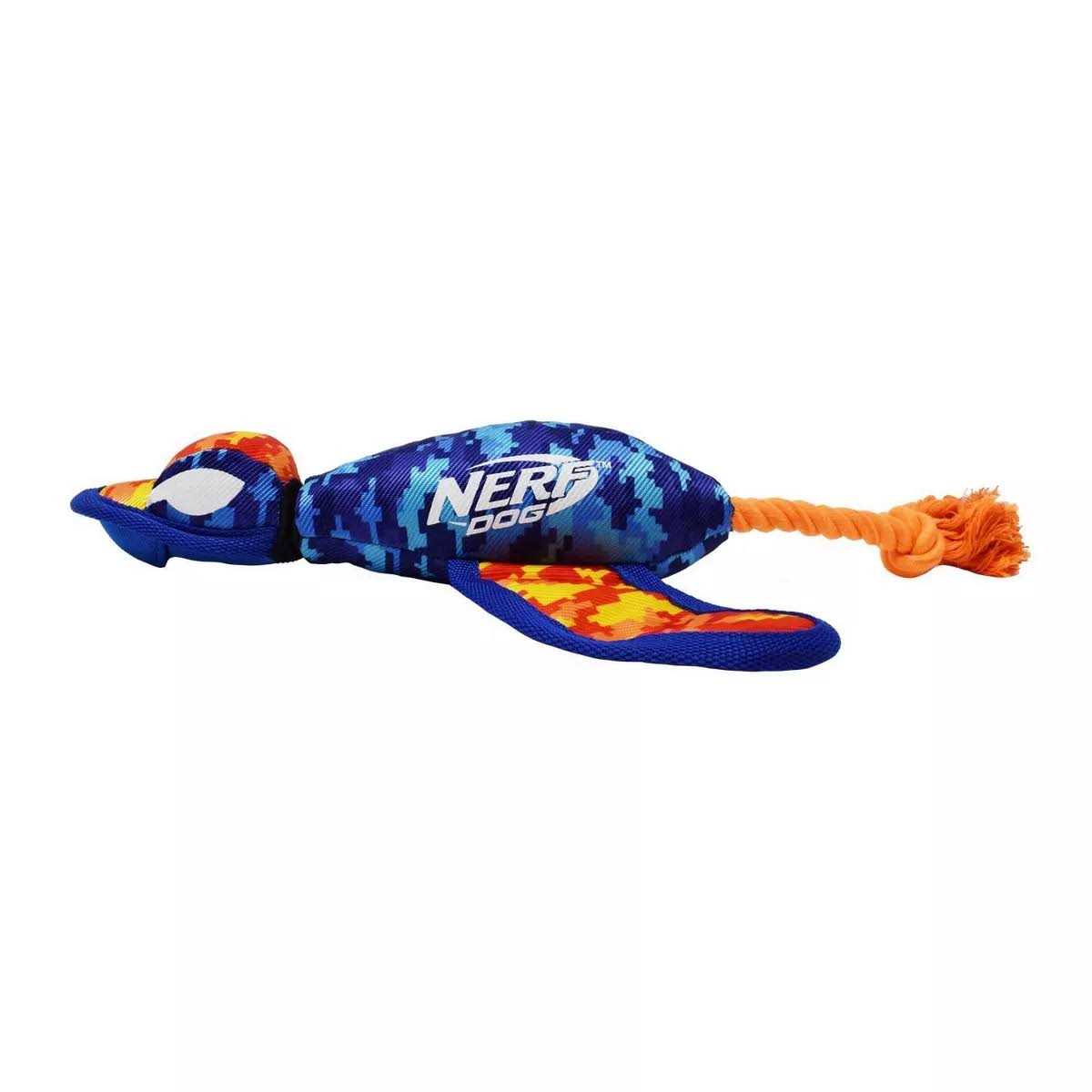 Nerf Nylon Digital Camo Crinkle Wing Launching Duck Dog Toy - Healthber