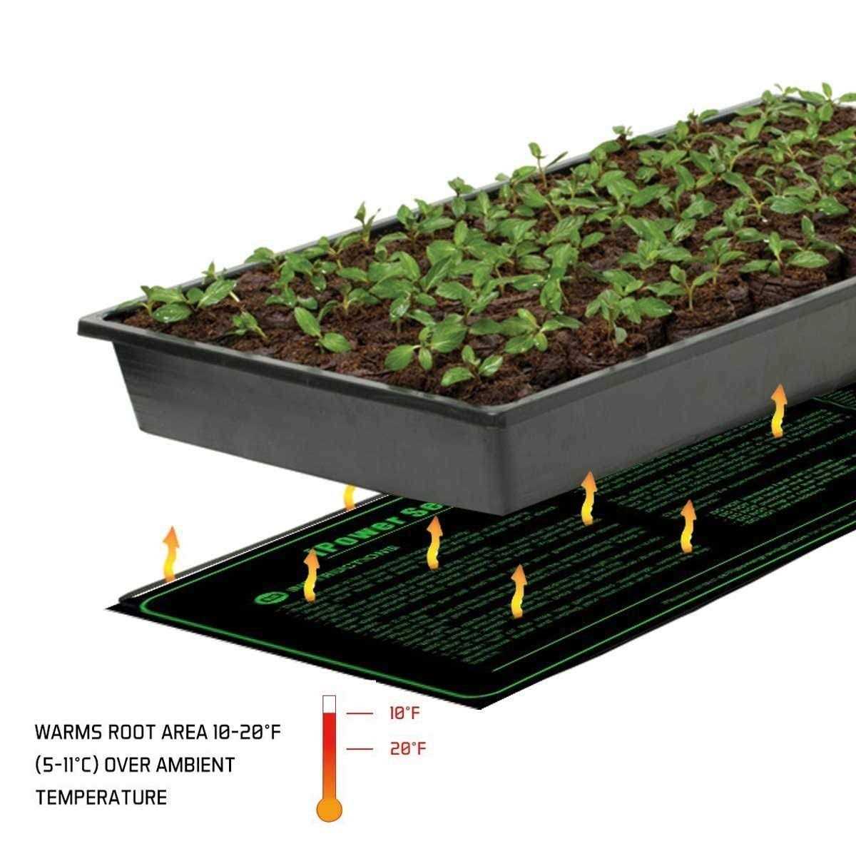 iPower GLHTMTS Durable Waterproof Seedling Heat Mat Warm Hydroponic Plant Germination Starting Pad - Healthber