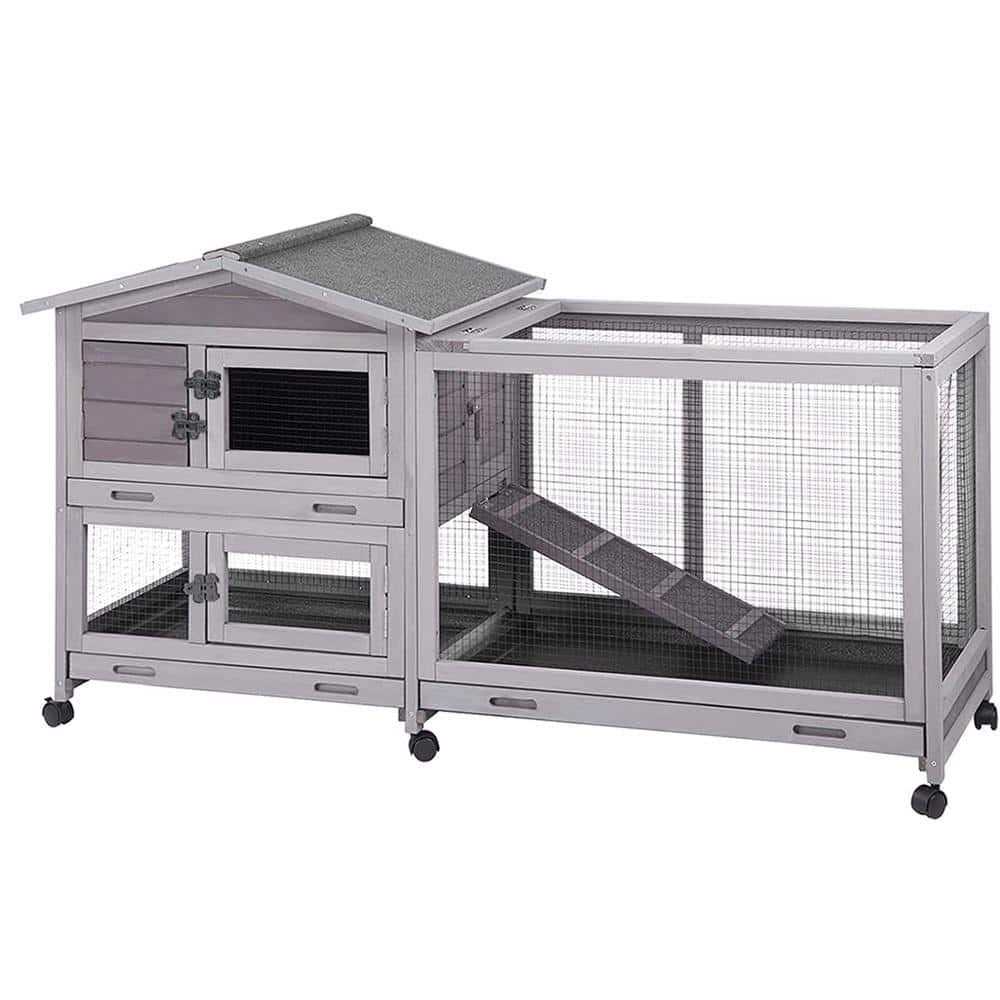 Aivituvin Indoor Outdoor Rabbit Hutch Bunny Cage AIR19 - Healthber