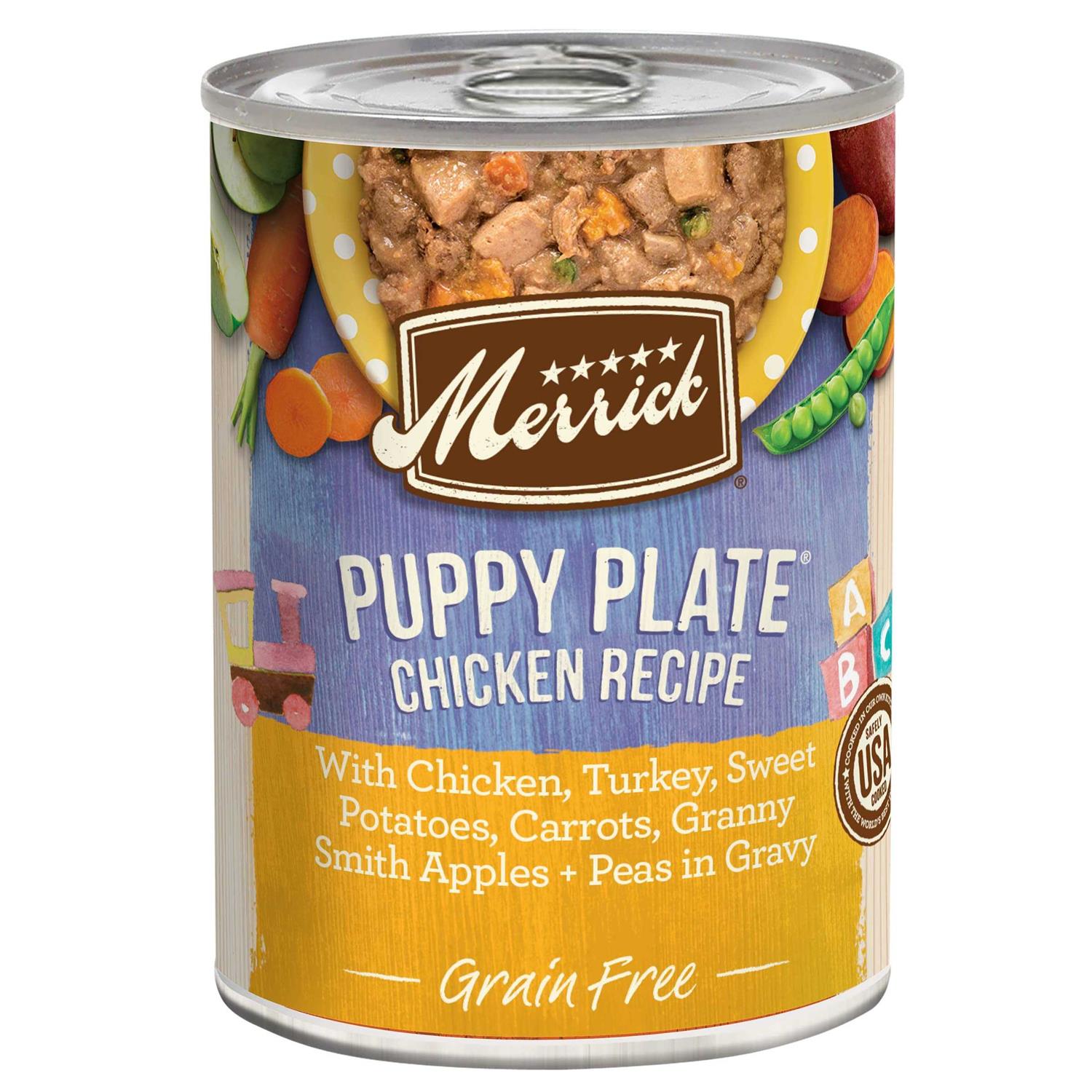 Merrick Grain Free Puppy Plate Chicken Recipe Dog Food - Healthber