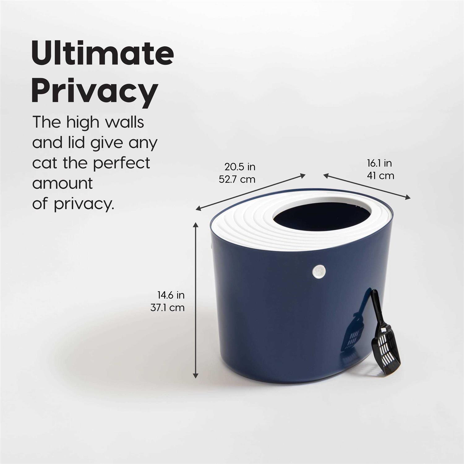 IRIS USA Top Entry Cat Litter Box with Scoop - Healthber