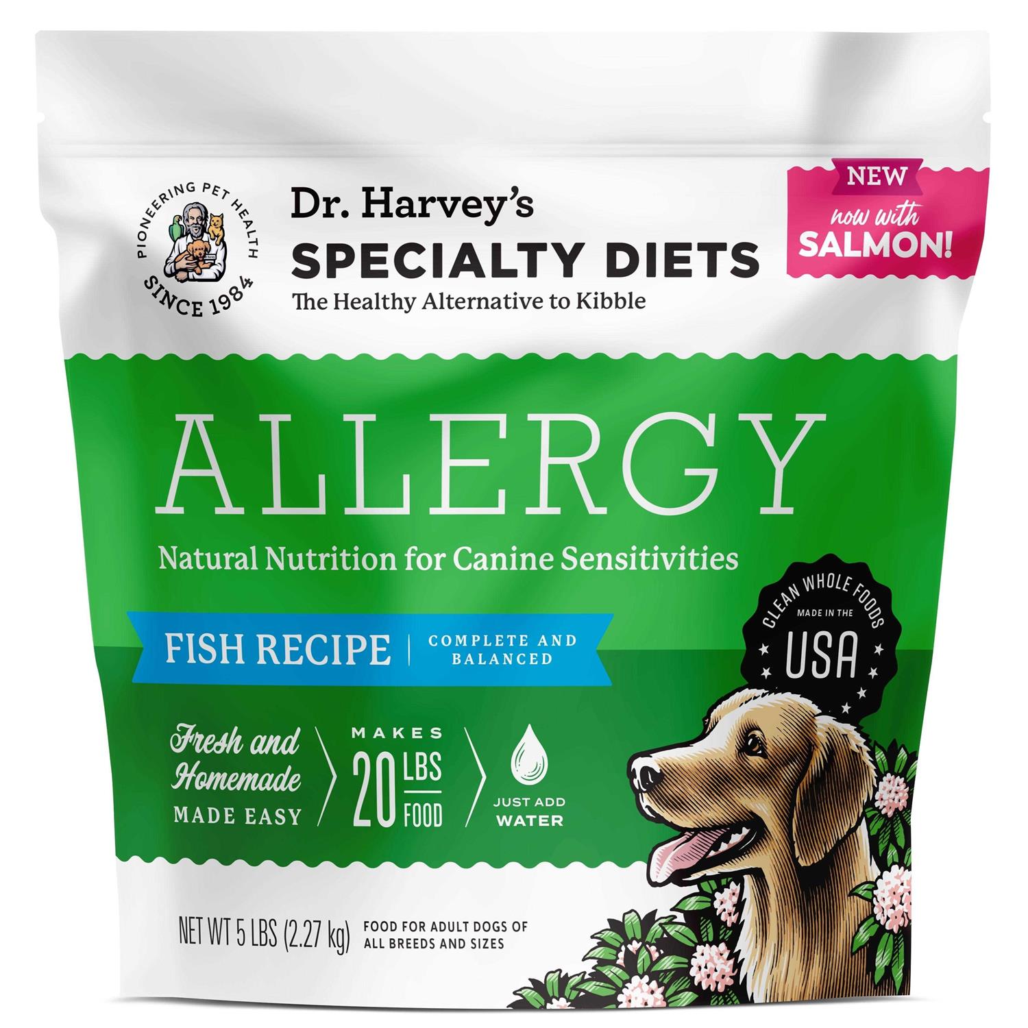Dr. Harvey’s Specialty Diet Allergy Salmon Recipe, Human Grade Dog Food for Dogs with Sensitivities and Allergies - Healthber