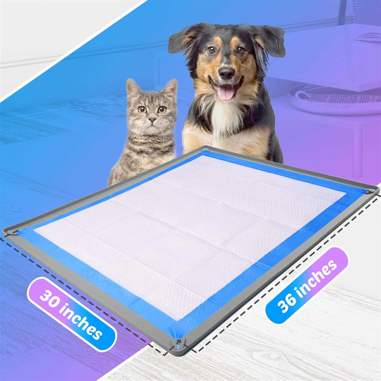 Skywin Puppy Pad Holder Tray No Spill Pee Pad Holder for Dogs Pee Pad Holder Works with Most Training Pads, Easy to Clean and Store - Healthber