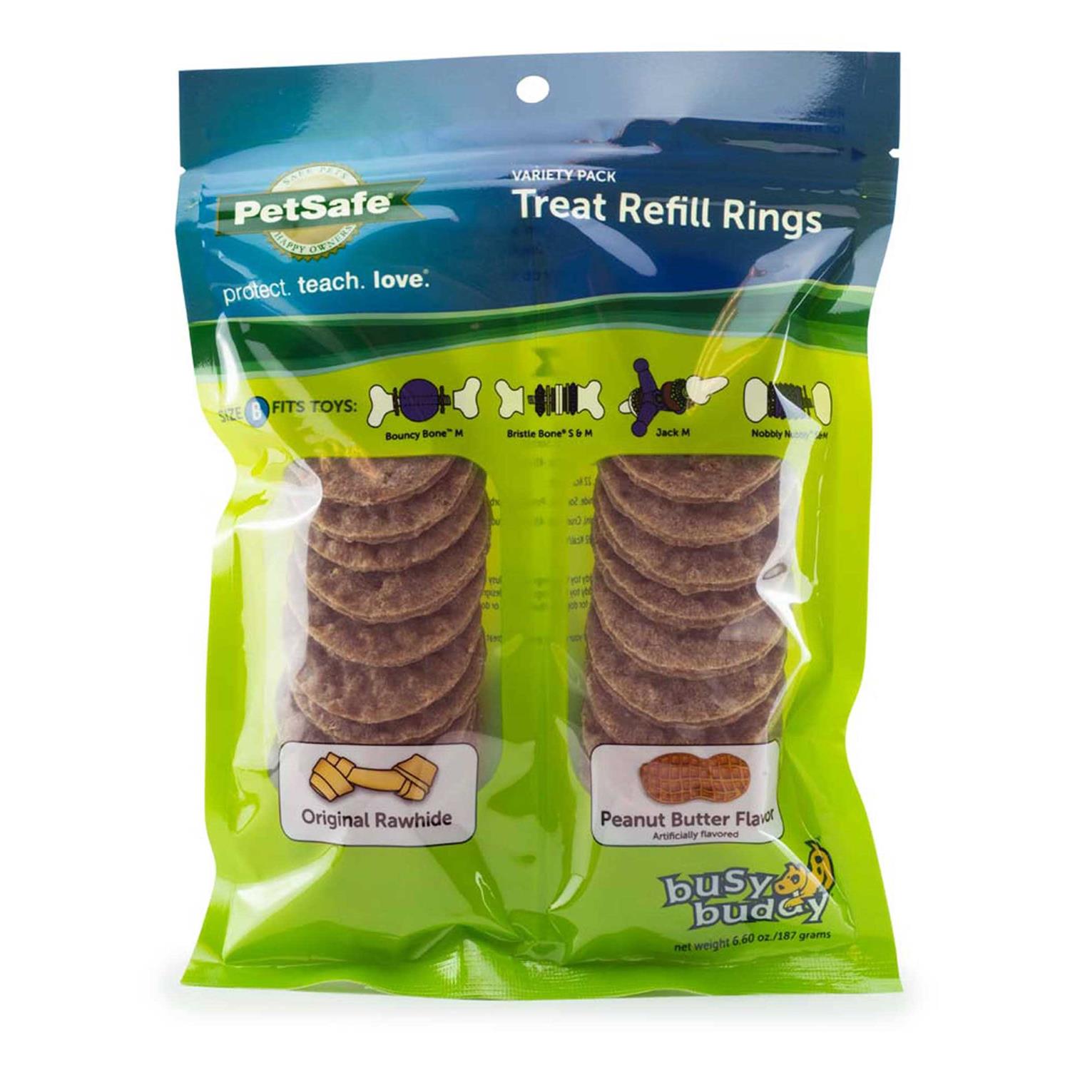 Busy Buddy Rawhide Treat Rings - Healthber