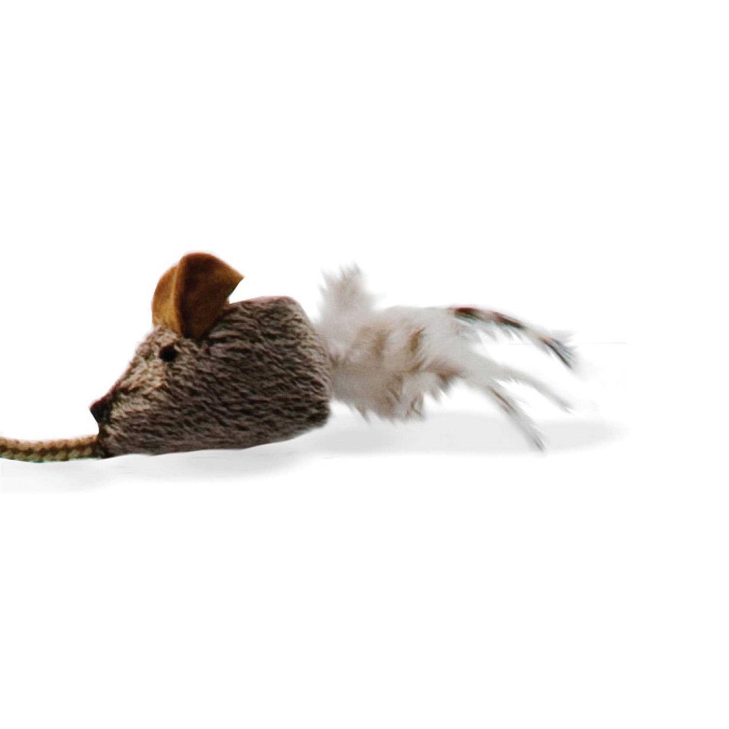 OurPets Play-N-Squeak Teathered & Feathered Play Wand Cat Toy - Healthber