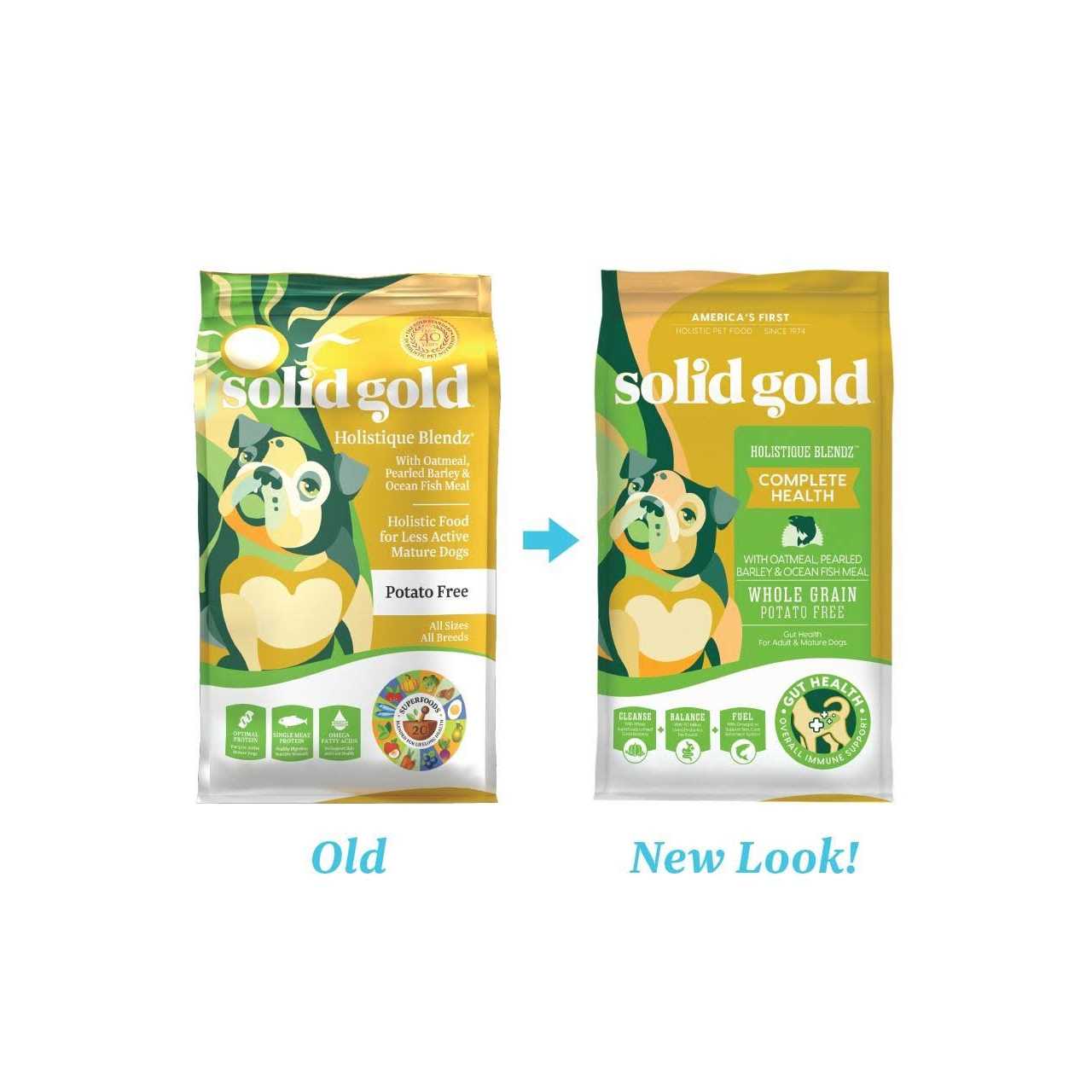 Solid Gold Holistique Blendz Oatmeal Fish Dry Dog Food - Healthber