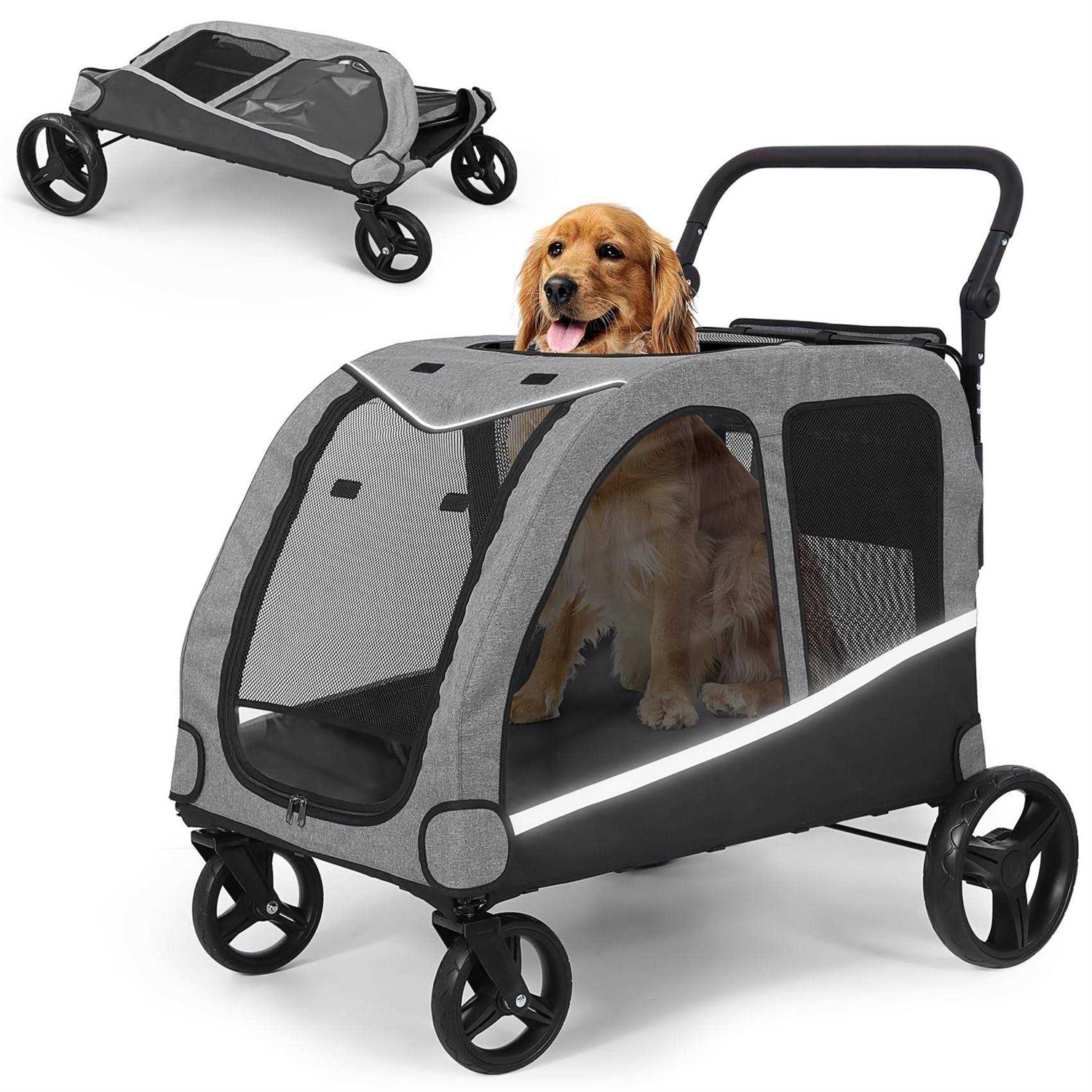 Saudism Dog Stroller For Large Dogs Extra Large Pet Stroller For For Medium Dogs - Healthber