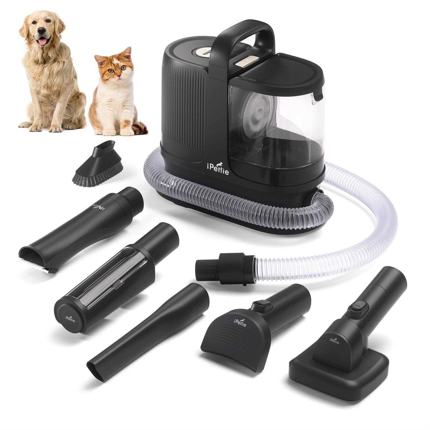 iPettie Pet Grooming vacuum with 6-in 1 Grooming Kit - Healthber