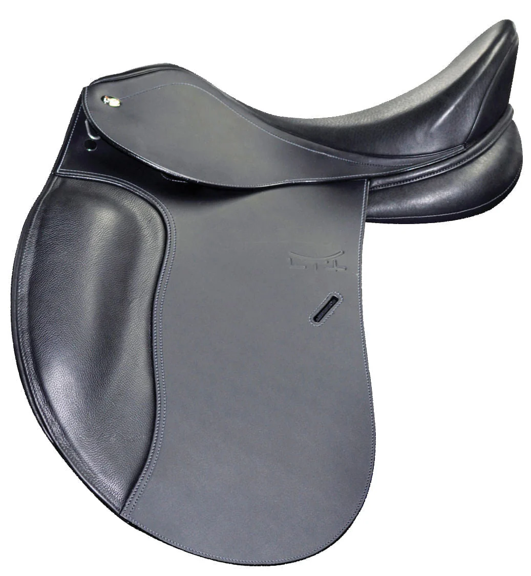Letek Plus Dressage Saddle, Black - Healthber