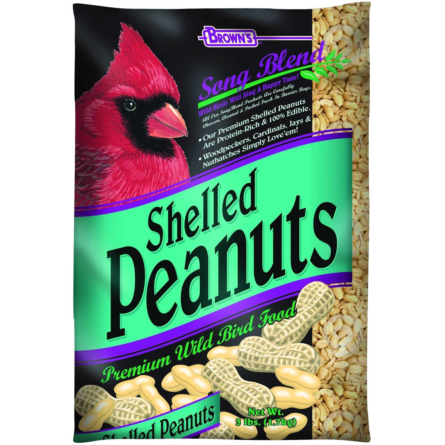 Brown’s Song Blend Shelled Peanuts Premium Wild Bird Food - Healthber
