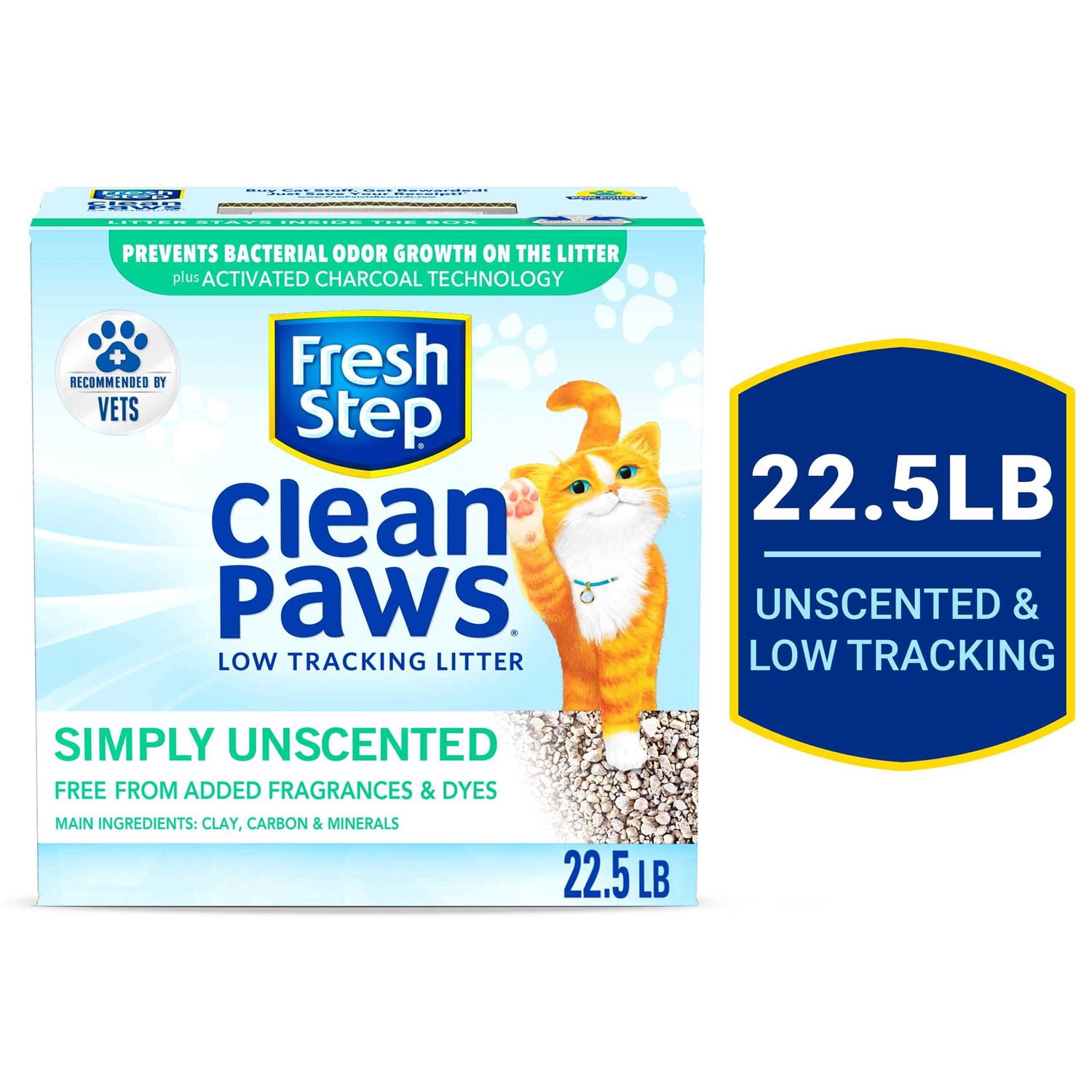 Fresh Step Clean Paws Simply Unscented Clumping Cat Litter - Healthber