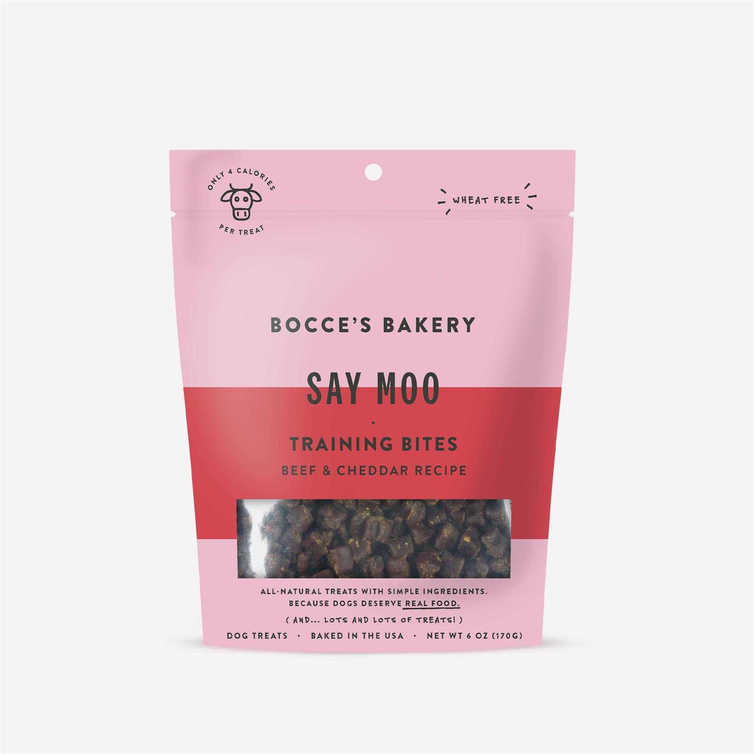 Bocce’s Bakery Say Moo Training Bites Dog Treats - Healthber