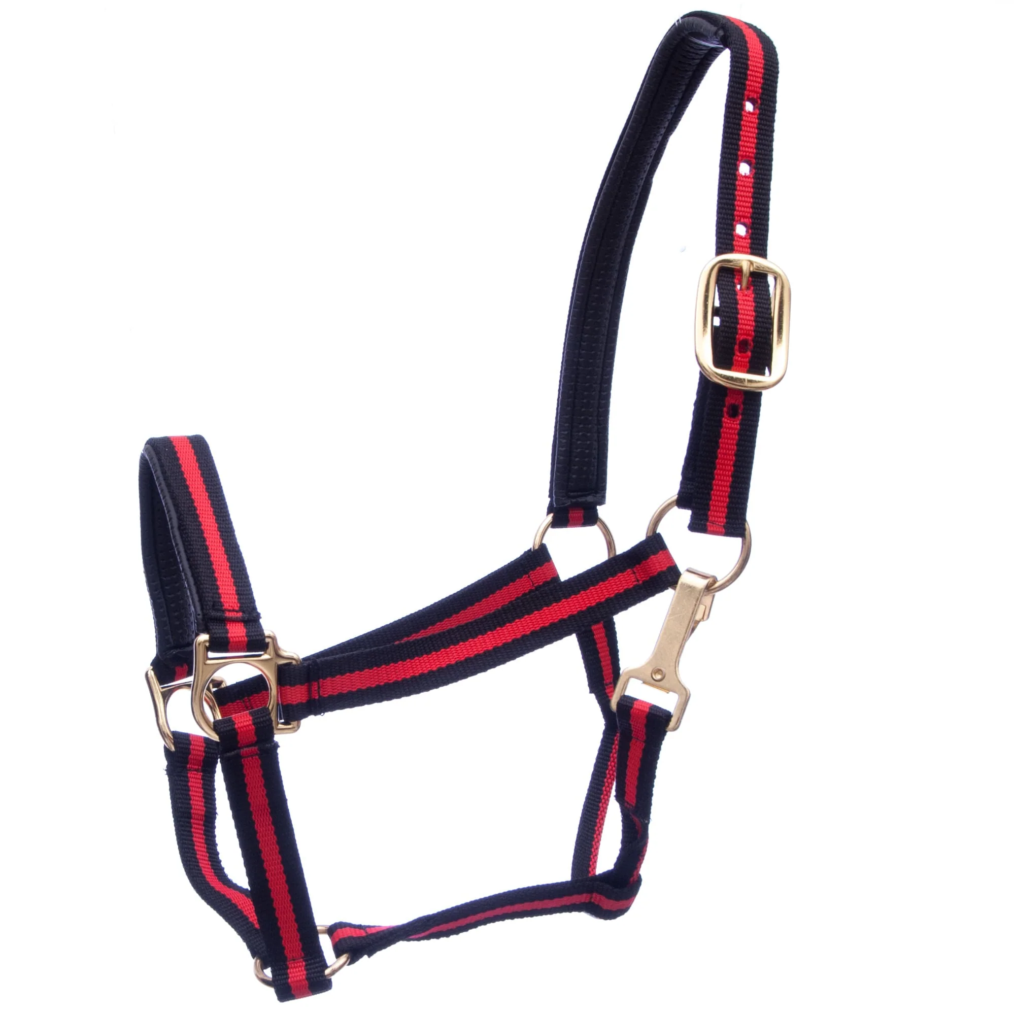 Padded Nylon Horse Halter with Throat Snap - Healthber
